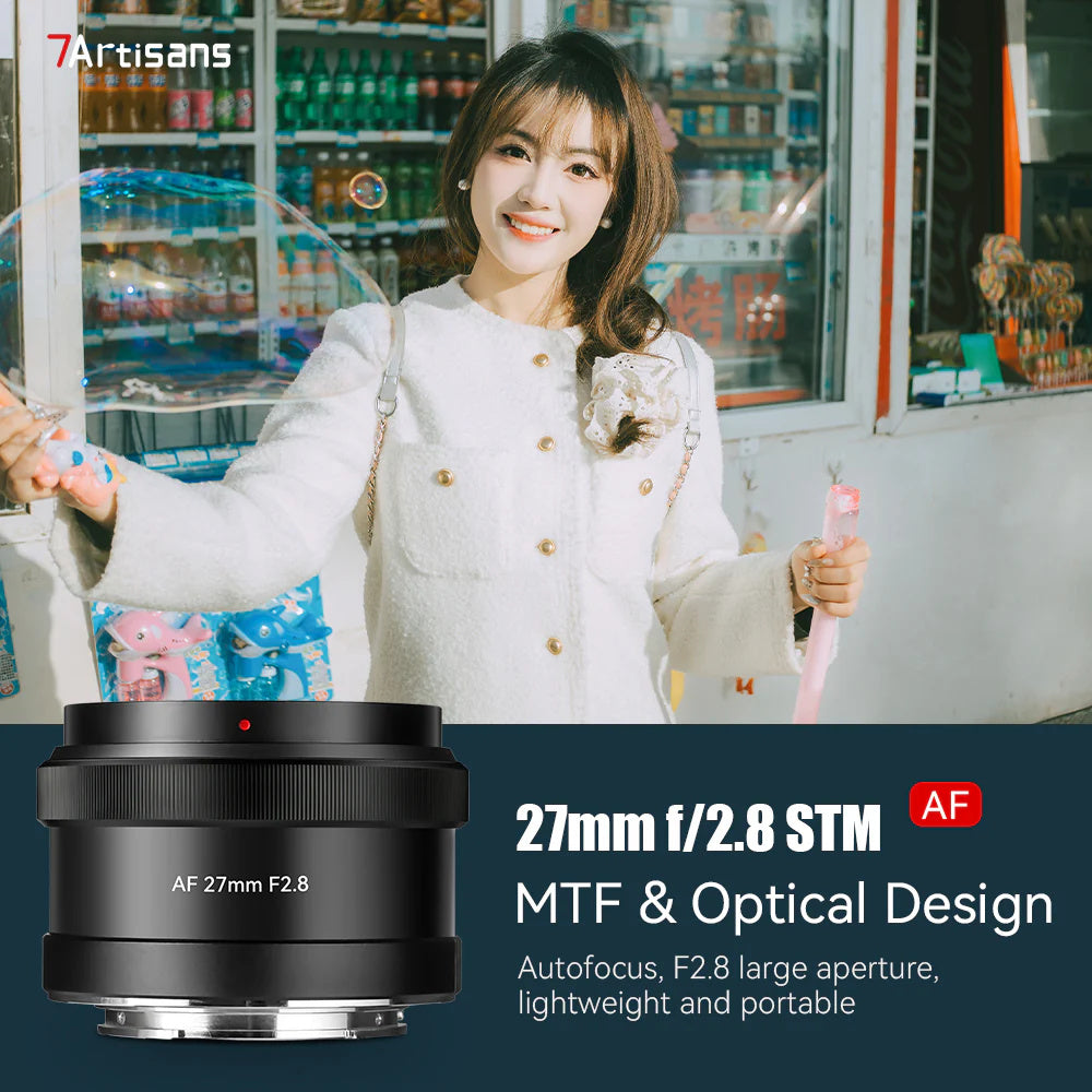 7Artisans 27mm F/2.8 APS-C Format Sony E Mount Compact Portrait Prime Lens AF Autofocus for Mirrorless Cameras