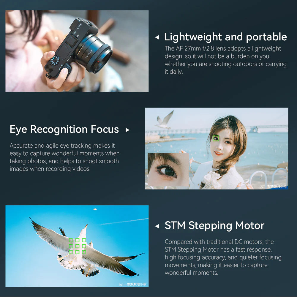 7Artisans 27mm F/2.8 APS-C Format Sony E Mount Compact Portrait Prime Lens AF Autofocus for Mirrorless Cameras