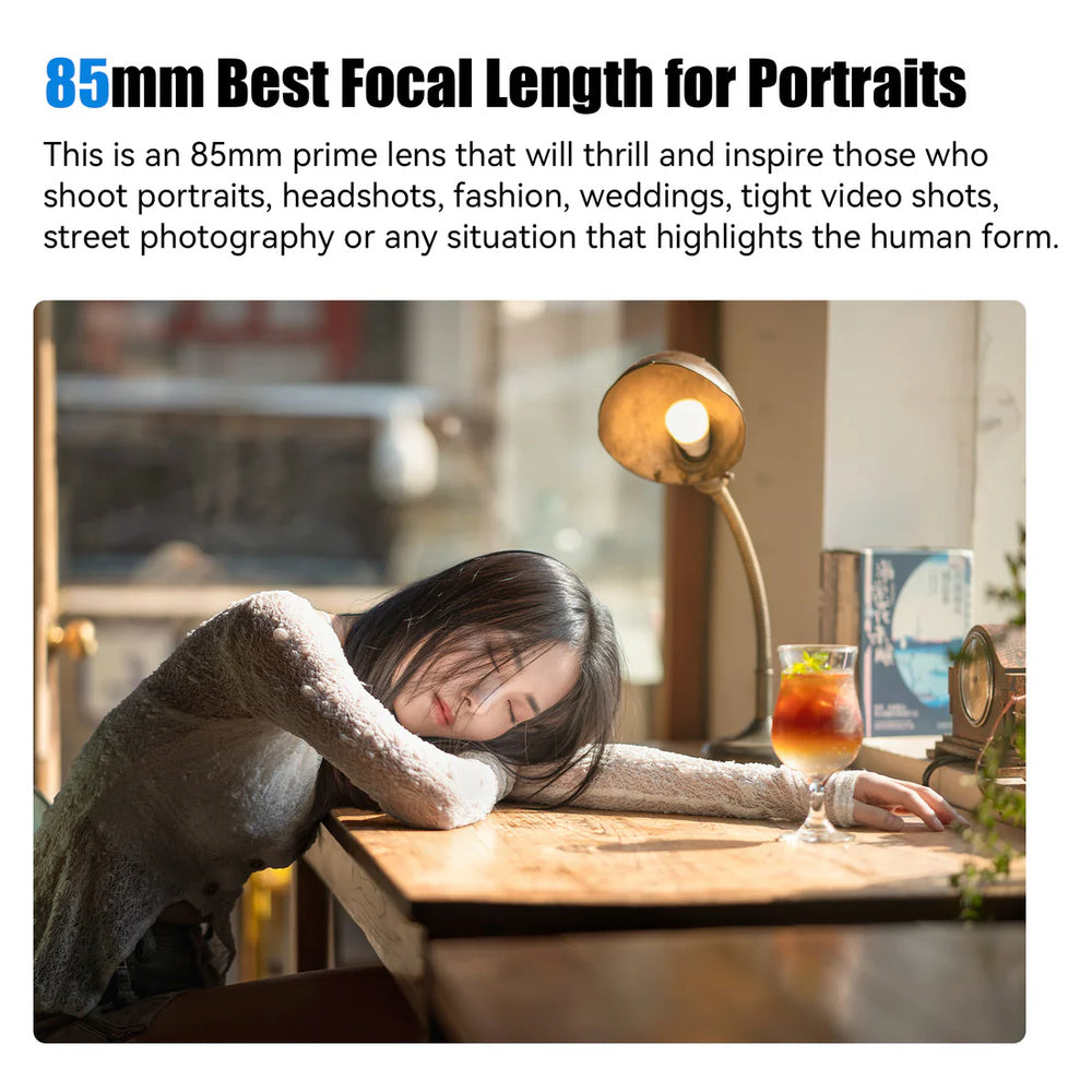 7Artisans 85mm F/1.8 STM Full Frame Format Nikon Z Mount Fast Aperture Portrait Prime Lens AF Autofocus for Mirrorless Cameras