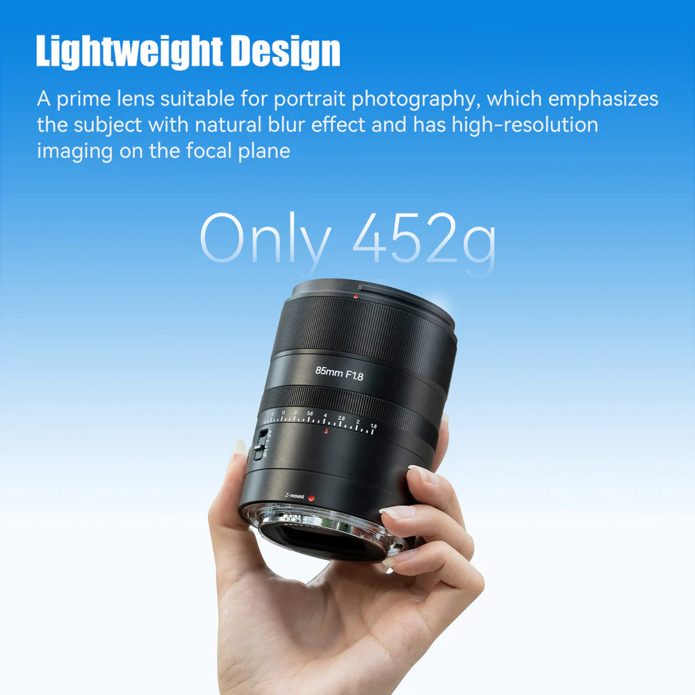 7Artisans 85mm F/1.8 STM Full Frame Format Nikon Z Mount Fast Aperture Portrait Prime Lens AF Autofocus for Mirrorless Cameras