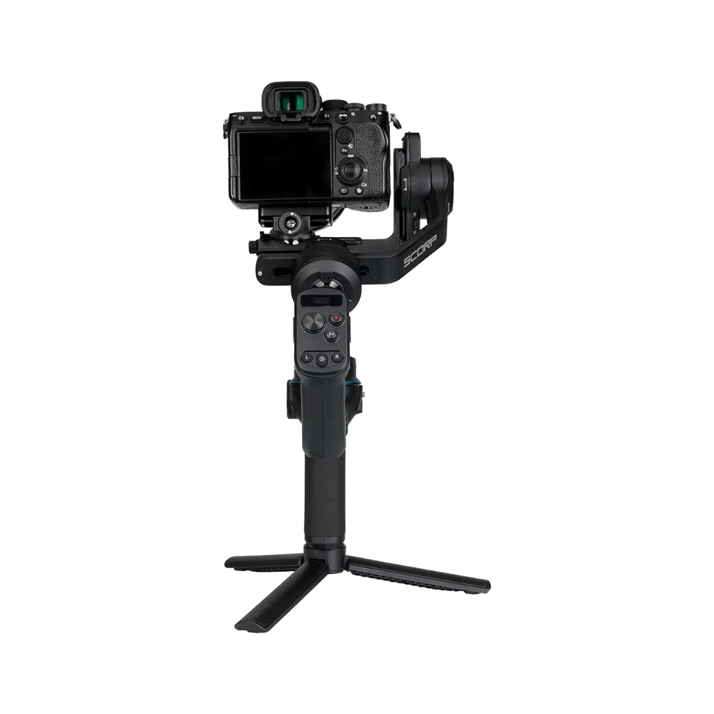 FeiyuTech SCORP-C 2 3-Axis Handheld Camera Gimbal Stabilizer with 3.5Kg Max Payload, 14-Hour Battery Life, USB-C, Buckle Design 3-Axis Motor Locks, AI Smart Tracking, OLED Status Indicator, Extended QR Quick Release Plate & 1/4"-20 Threads