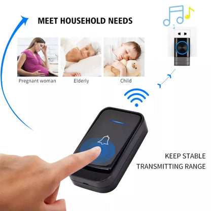 DAYTECH DB27 Smart Wireless Doorbell Plug and Play AC 110V-220V Water-Resistant 260m Long Range Door Bell Buzzer with Adjustable Volume, 45 Chimes and Tune for Home Office Indoor and Outdoor Installation