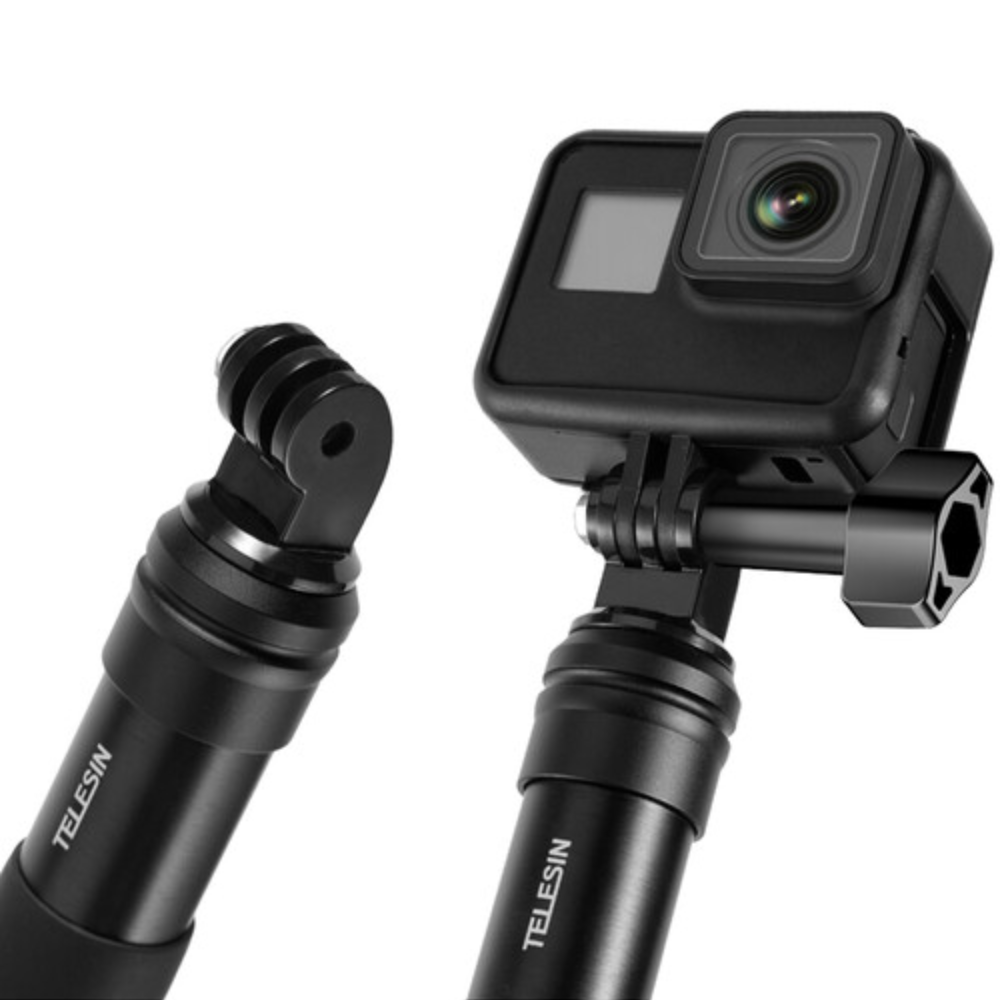 TELESIN Extended 90cm Aluminum Selfie Stick Tripod Monopod Base Stand for Select GOPRO DJI Insta360