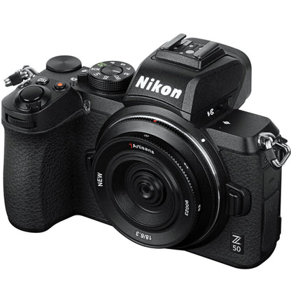 7Artisans 18mm F/6.3 Mark II APS-C Format Nikon Z Mount Wide Angle Prime Pancake UFO Slim Lens MF Manual Focus for Mirrorless Cameras