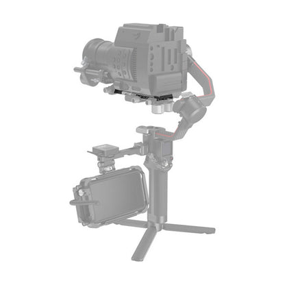 SmallRig Extended Quick Release Plate with Durable Aluminum Construction, 3/8"-16 & 1/4"-20 Camera Screws, Rubber Pads and Measurement Scale for DJI RS2 / Ronin-S Gimbals 3031B