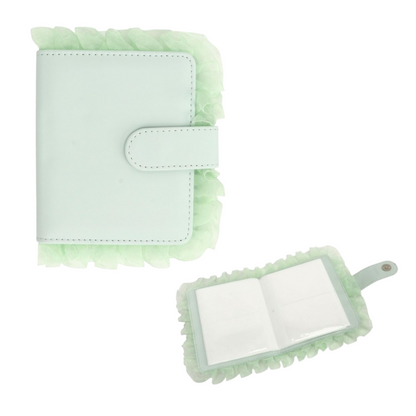 [CLEARANCE] Pikxi 64 Pockets Ruffles Leather Style Photo Album with Slip On Latch Cover for Fujifilm Instax Mini Instant Camera - Lilac Purple