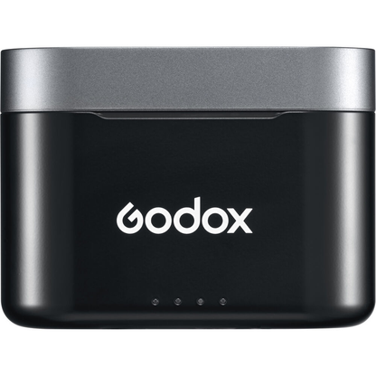 Godox WEC-S 2-Person Wireless Mic (2TX + 1RX) with Multi-Interface Shoe for Sony Cameras, Charging Case, Digital & Alog Audio Mode, Built-In Microphone On Receiver, Clip-On Transmitters, 8+21 Hours Battery Life for Vlogging & Streaming