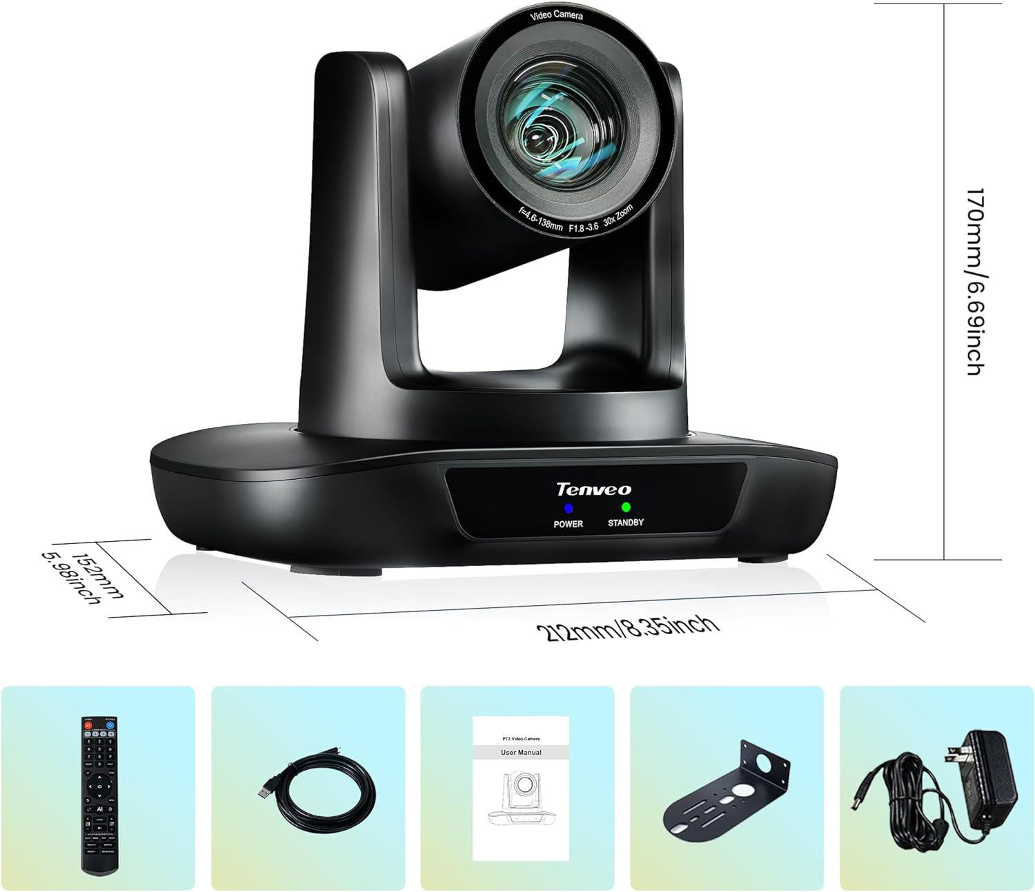Tenveo UHDMAX NDI 1080P FHD PTZ Conference Camera with Smart Tenveo UHDMAX NDI 1080P FHD PTZ Conference Camera with Smart