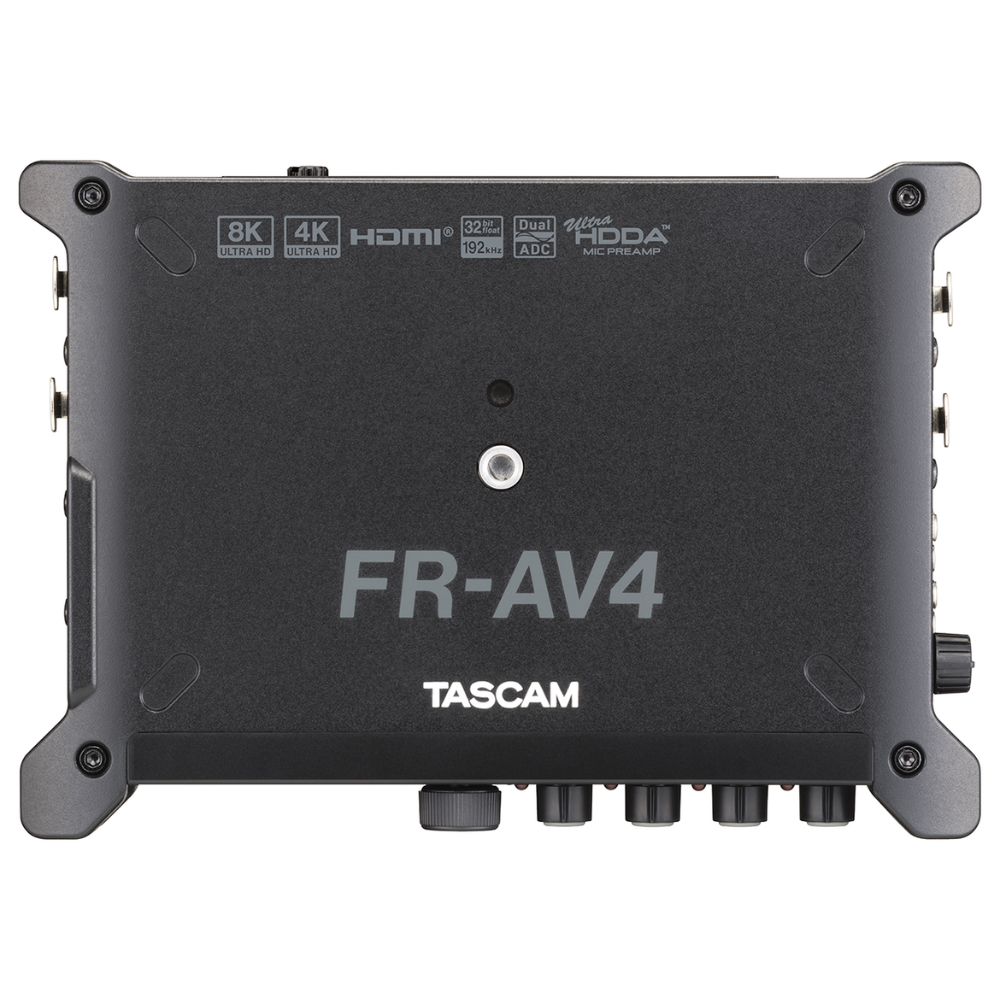 TASCAM FR-AV4 4 Channel Field Recorder 32-Bit Float Mixer Memory Card Slot and Mobile App Control