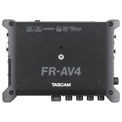 TASCAM FR-AV4 4 Channel Field Recorder 32-Bit Float Mixer Memory Card Slot and Mobile App Control
