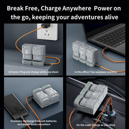 ZGCINE 3‑Bay | 2‑Bay Charging Case for Sony NP‑FZ100 Camera Battery – Portable Dual/Triple Slot Charger Storage Box, Compact Protective Case with USB Charging Support, Ideal for Travel, Vlogging & On‑the‑Go Filmmaking | JG Superstore