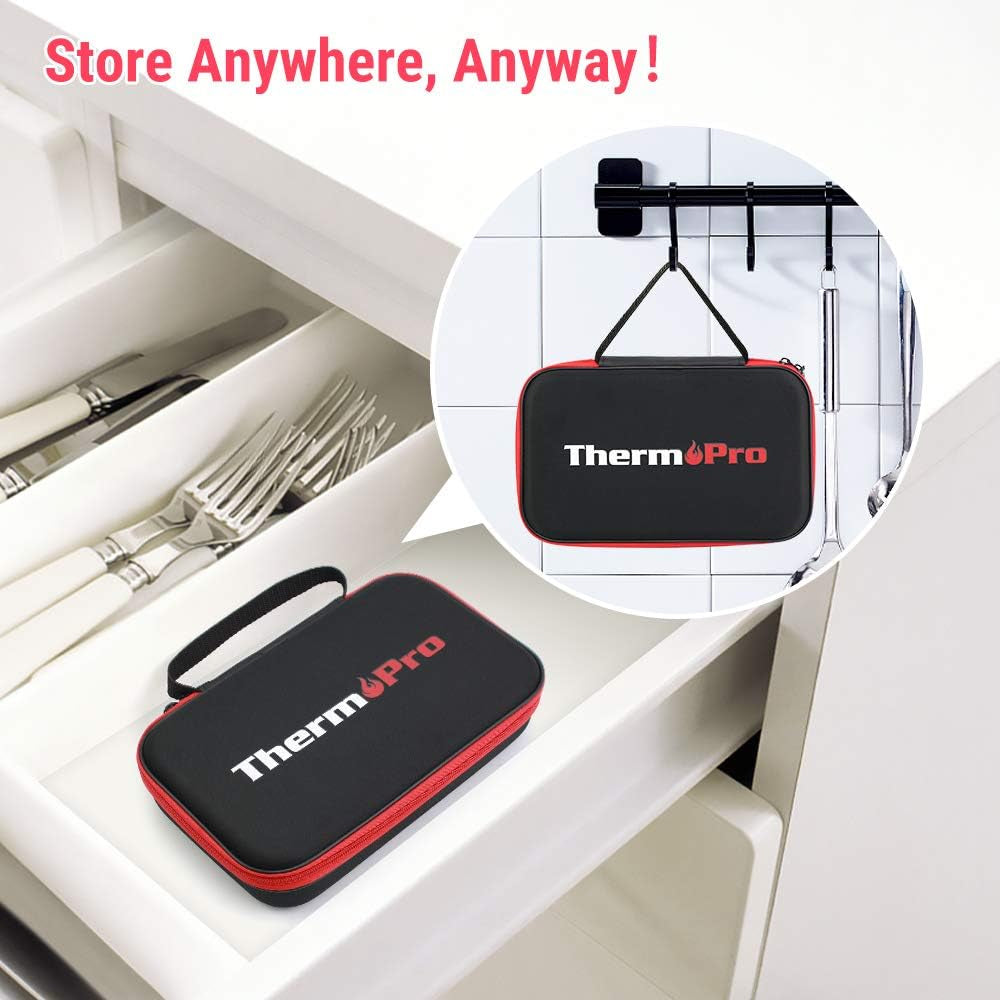 ThermoPro Hard Carrying Case Storage Bag for TP20, TP08S, TP07, TP16, TP16S, TP17 & TP17H Wireless Meat Thermometers & Accessories with Shockproof, Water Resistant, EVA Storage | TP99 | TP98