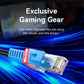 Vention Cat8 SFTP Cotton Braided Gaming Ethernet Patch Cable with 40Gbps High-Speed Transmission, 26AWG OFC Conductors, Shielded Twisted Pairs, and Nickle-Plated Connectors for Computer and Network Devices PC Laptop Console Router and more