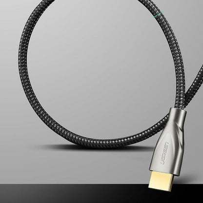 [CLEARANCE] UGREEN 2m 4K Ultra-HD HDMI 2.0 Male to Male Video Connector Cable with Carbon Fiber Cable Jacket for MacBook, PC, Desktop Computer, DVD Player, PS5/PS4/PS3, Xbox One/360, to TV, Monitor, Projector, etc.