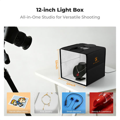 K&F Concept 30cm Professional Photo Light Box w/ 6 PVC Backdrops