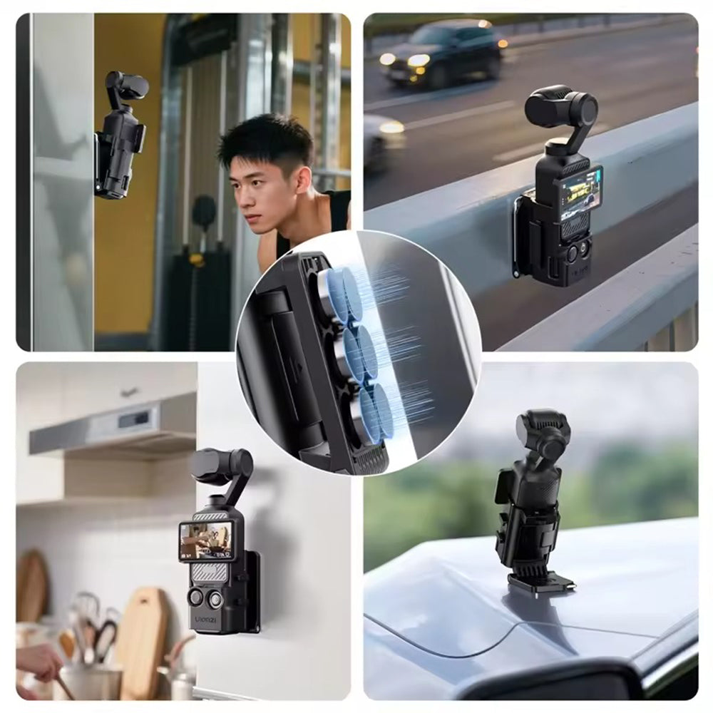 Ulanzi PK15 DJI Osmo Pocket 3 Magnetic Mount with Cold Shoe Slot, 180-Degree Adjustable, Built-in Wrench, Quick Release Design – Ideal for Photography, Videography, Vlogging, Travel Accessory