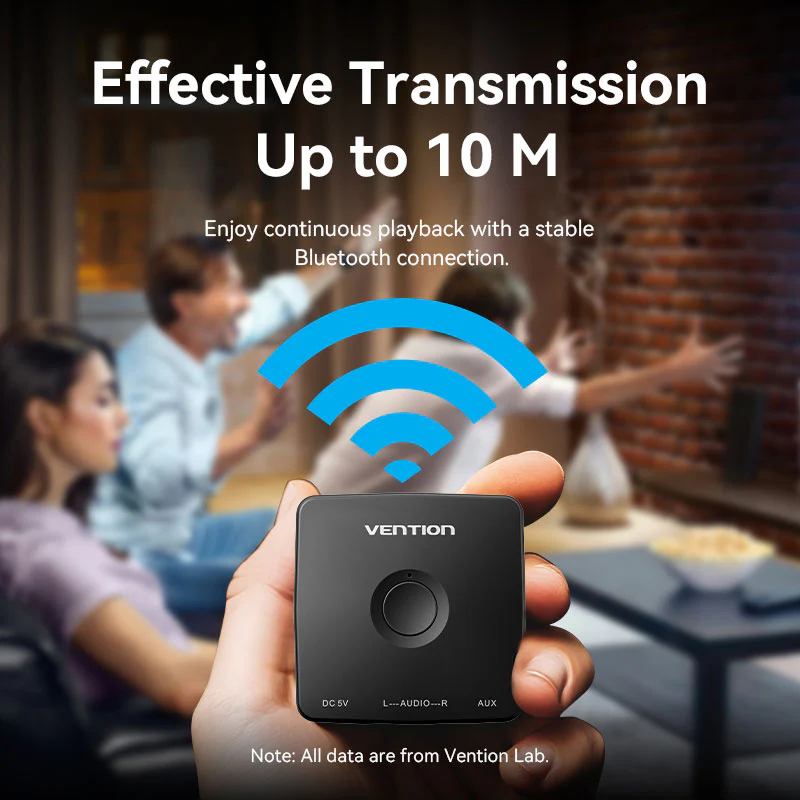 Vention Wireless Bluetooth 5.1 Receiver Adapter HiFi with 3.5mm and 2 RCA Outputs, USB Type-C Charging Port, Up to 10M Transmit Distance for Smartphones, Tablets, Laptops to Speakers, Headphones & Speakers