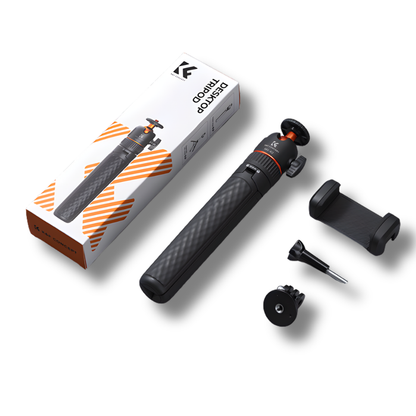 K&F Concept MS‑62 Mini Selfie Stick + Tripod with 360° Ball Head & Cold Shoe