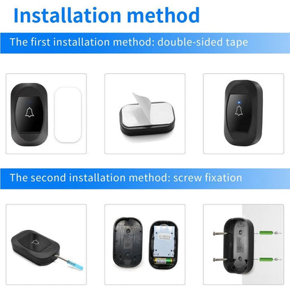 [CLEARANCE] DAYTECH DB17 Self-Powerd LED Smart Wireless Doorbell Plug and Play AC 100V-240V Water-Resistant 300m Long Range Door Bell Buzzer with Adjustable Volume, 38 Chimes and Tunes for Home Office Indoor and Outdoor Installation