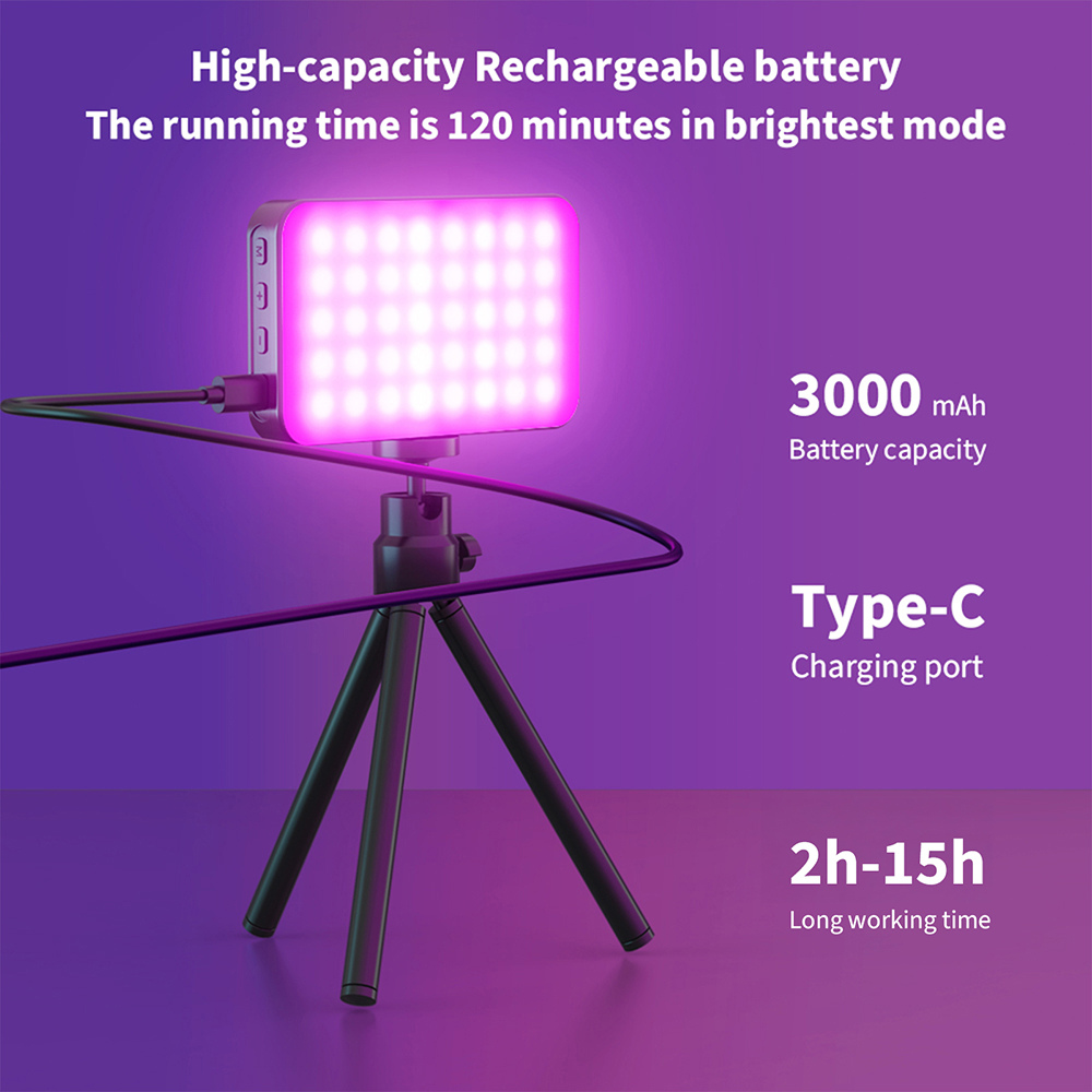 Luxceo V10 Pro RGB LED Video Light, 2500K-9000K, 400 Lumens, CRI95+, 20 Effects