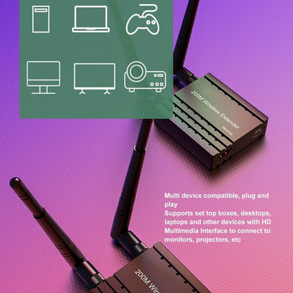 ArgoX Wireless Full HD HDMI Transmitter Receiver up to one-to-four Transmission Modes with Stereo Audio, 5.8GHz Dual Anten, 5G Frequency Bands and up to 1920x1080p/60Hz Resolution for TV, DSLR, Projectors, Camcorders, Laptops & Computers