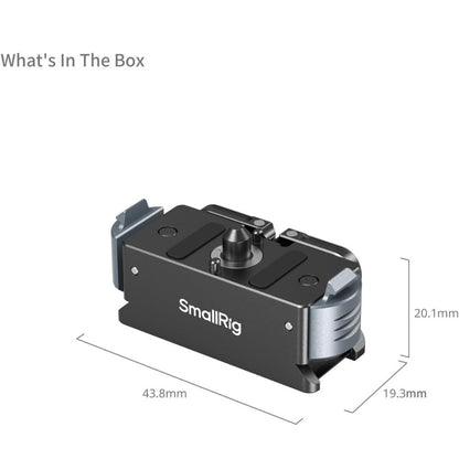 SmallRig QR Quick Release Adapter Mount for GoPro HERO13 Black Action Camera with Folding 2-Prong Base, 1/4"-20 Mounting Threads, Non-Slip Silicone Pads | 5437