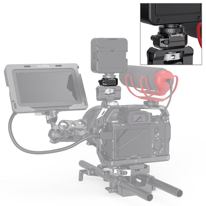 SmallRig Multifunction Shoe Mount with Safety Catch and Release Button, 1/4"-20 Screws for Camera Rig Bracket and Cage Mounting 2797