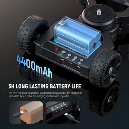 NEEWER DL400 Motorized 4-Wheel Camera Slider Dolly with App Control