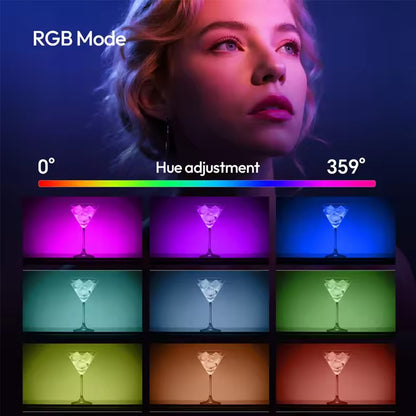 Ulanzi C10RGB 10W Full-Color Pocket LED Video Light 1800–9000K CCT, 20 Built-in FX Effects, USB-C Charging, Magnetic Diffuser, Cold Shoe Adapter & Phone Clip Mount for Photography, Vlogging, Livestreaming and Content Creation | L205
