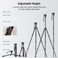 SmallRig CT-210 Aluminum Camera Video Tripod Kit - Snap-On Type Quick Release Fluid Head, Reversible Center Column, 192cm Max Height, 6kg Load Capacity, 4-Section Legs, 360° Panning & 90°/-65° Tilting, Monopod Configuration | 4475