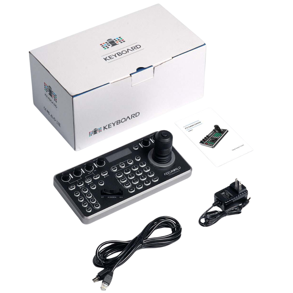FEELWORLD KBC20 / KBC20N NDI PTZ Camera Controller Joystick Multi-Interface  Keyboard for Live Streaming and Broadcast