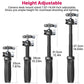 Ulanzi MT-47 Vlog Tripod Selfie Stick Camera Handle Aluminum Alloy with 90 Degree Vertical Tilt Ball Head, Max 14.6" / 2Kg Height and Load Capacity, Arca Type QR Plate and Rotating Cold Shoe Mount for Vlogging, Content Creation