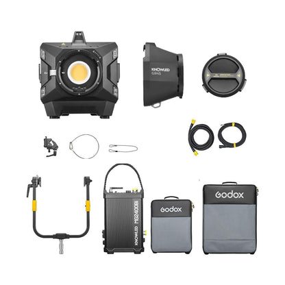 Godox KNOWLED MG2400BI Bi-Color LED Video Light 2800-6500K CCT, 11 FX Lighting Effects, DMX/RDM, CRMX, App Control, Built-in Fan Cooling System, Flash G-Mount for Professional Studio, Photography, Filmmaking, Live Streaming, Vlogging