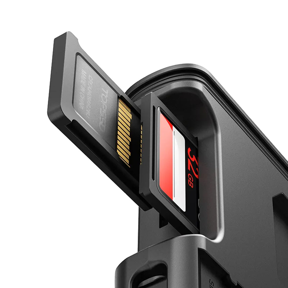 Ulanzi MCR-01 / MCR-02 USB Type-C 3.2 Gen2 High Speed Card Reader and Case for CFExpress A / B / SD 4.0 / TF and Nano Sim Multi Slot with 10Gbps Data Transfer, IP54 Rating Card Holders for Windows, macOS, iOS, Android, Linux and Chrome OS