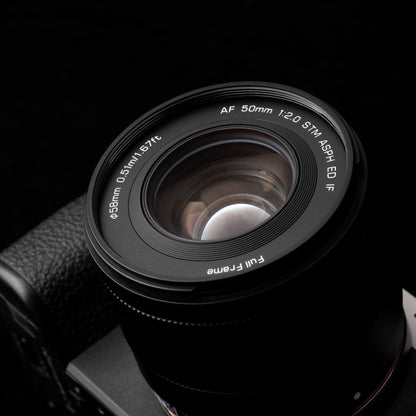 Viltrox Air Series 50mm F/2.0 FE Large Aperture Sony E Mount AF Autofocus STM Full Frame Format Standard Prime Lens with High Quality Optics, Smart Eye and Face Detection for Mirrorless Camera, Bokeh and Street Photography Videography