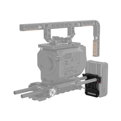 SmallRig Lightweight Aluminum V-Lock Camera Battery Plate with 15mm LWS Rod Clamp Bracket and Locking Levers, 1/4"-20, M3, M4 & Arri-Style Threads and Quick Release Locking Mount 3016