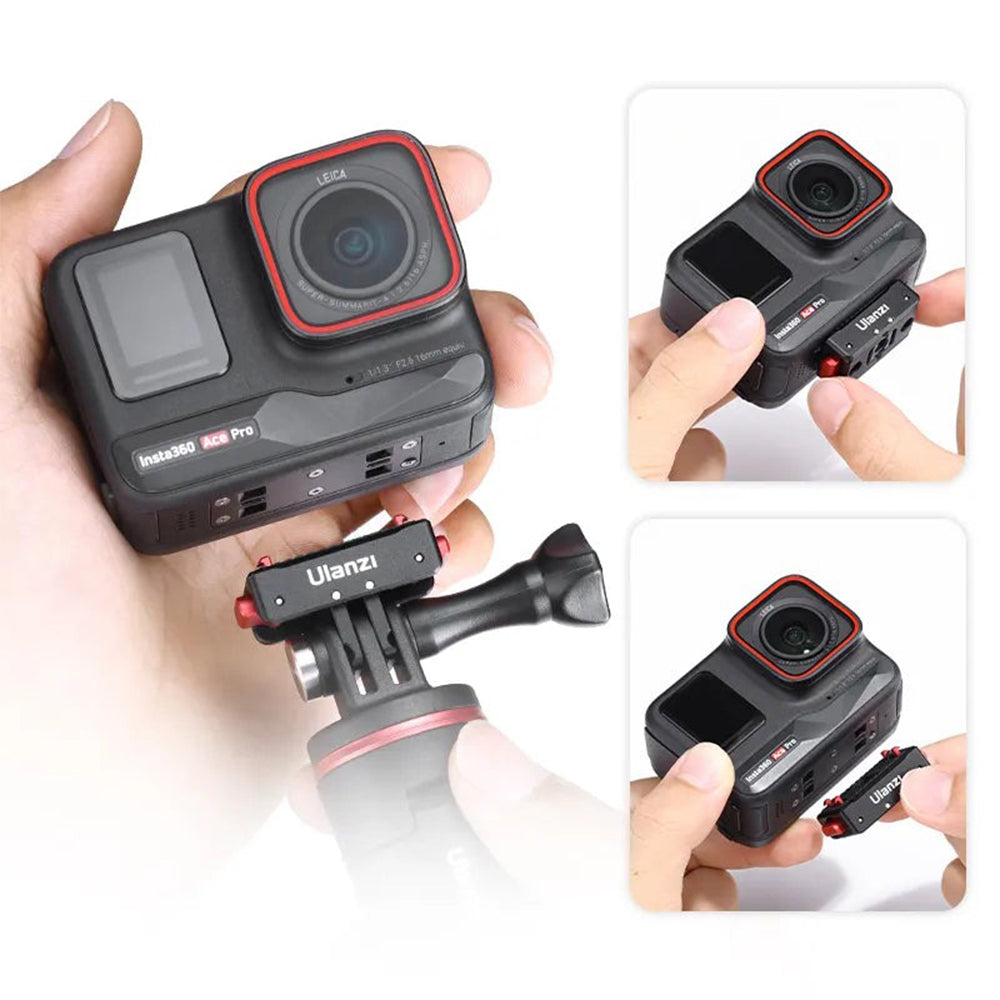 Ulanzi Magnetic Quick Release Mount for Insta360 Action Cameras - Compatible with ONE RS 1-Inch/Twin/4K Edition, Ace/Ace Pro, X4/X3/X2, ONE R, ONE X | IN-01 IN-03