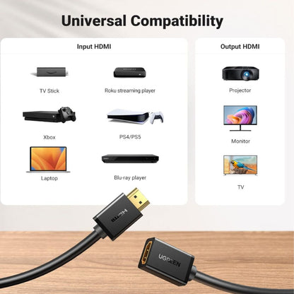 UGREEN 4K UHD HDMI 1.4 Male to Male Cable High Speed 10.2Gbps with Ethernet Gold Plated Connectors, 2-Way Audio Surround for Laptop, TV, PC, Gaming Consoles (5M) | 10146