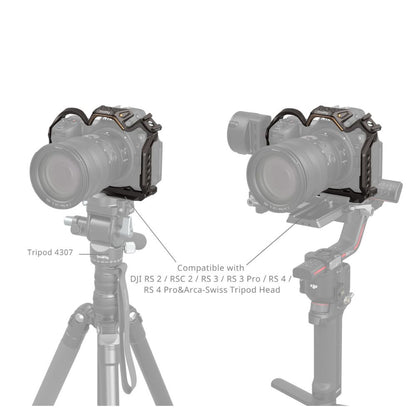 SmallRig Night Eagle Full Camera Cage Kit for Nikon Z6 III with Top Handle, Arca-Type Quick Release Base Plate, TO Rail, Cold Shoe Mount, 1/4"-20, 3/8"-16, M3 & M2.5 Threaded Holes for Attachments and Accessories | 4521 4522