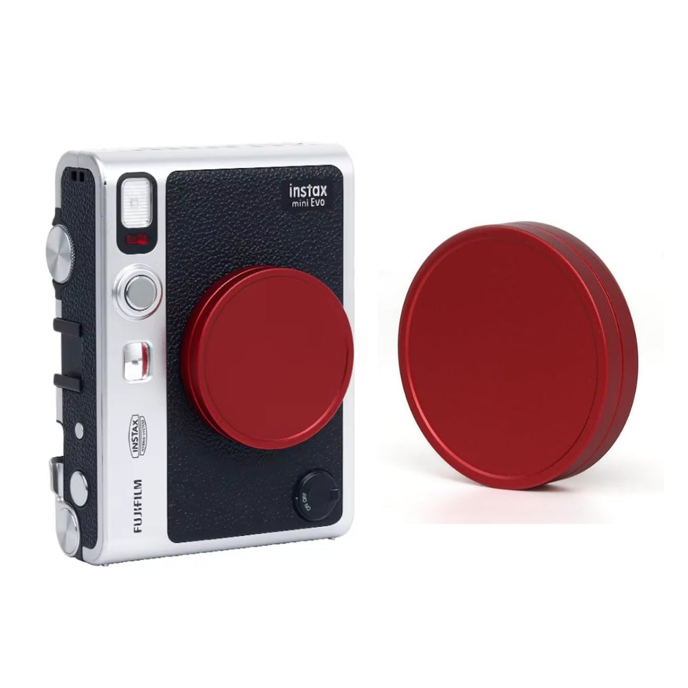 Pikxi Aluminum Protective Lens Cap for FUJIFILM Instax Mini EVO Instant Film Camera - Available in Black, Gray, Silver, Red, and Purple, Rose Gold and Blue Colors