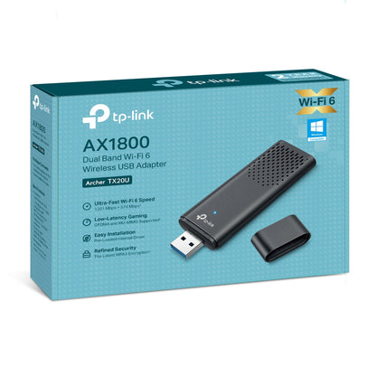TP-Link Archer TX20U AX1800 Wi-Fi 6 Dual Band Wireless USB Adapter | SuperSpeed USB 3.0, OFDMA & MU-MIMO Technology, WPA3 WIFI Security for PCs, Computer Desktops & Laptops (Windows) | Network & Telecommunications Devices | TP LINK TPLINK