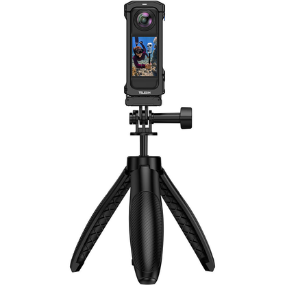 TELESIN Full Metal Aluminum Alloy Expansion Cage for Insta360 X4 Action Camera