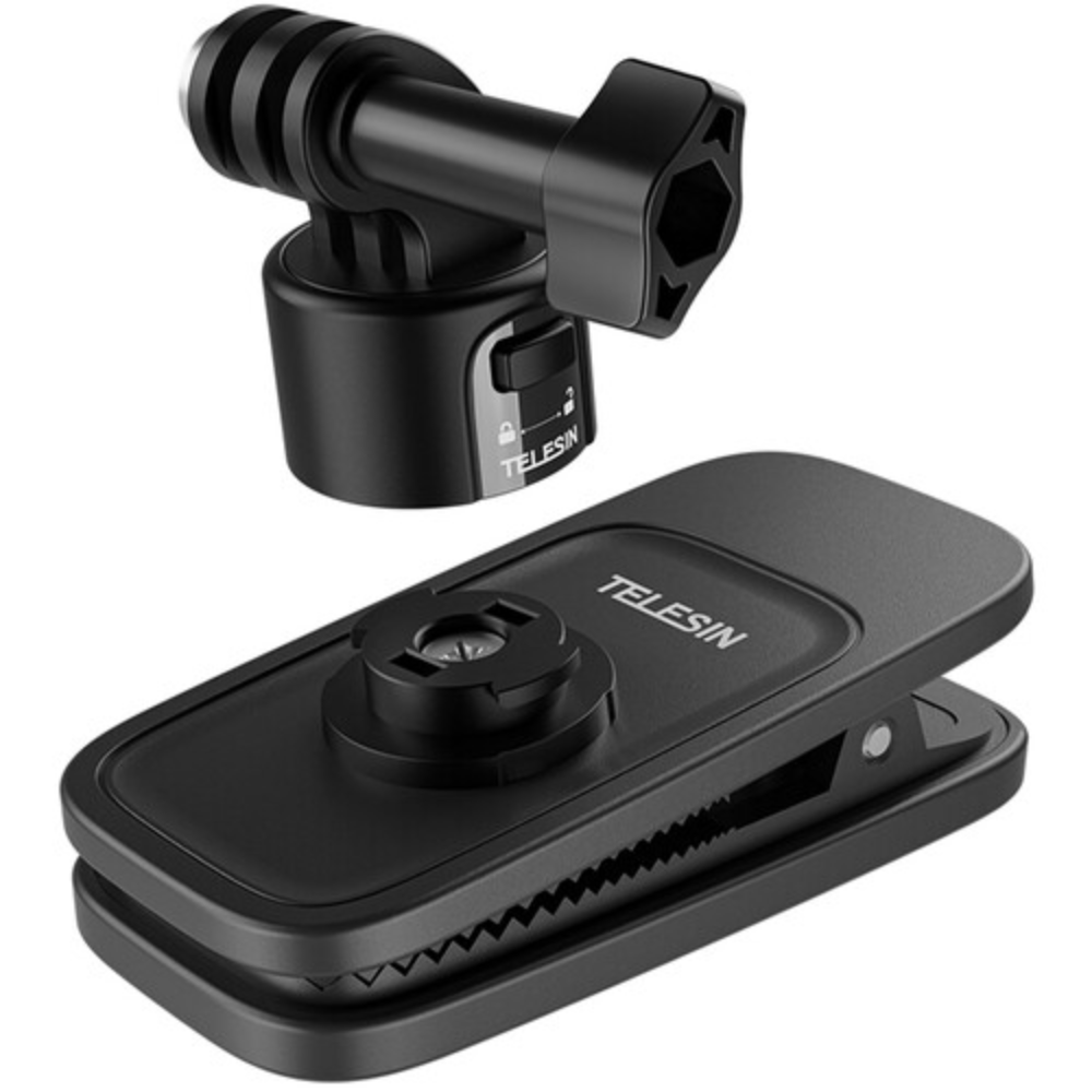 TELESIN Magnetic QR Quick Release Backpack Clip for Action Cameras with Vertical / Horizontal Switching