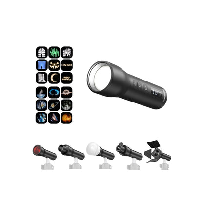 SmallRig RF 05B Portable Zoom LED Video Light 1900K-8000K with 12 FX Lightning Effects & OLED Display