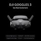 DJI Goggles 3 Immersive FPV Headset for Avata 2, Mini 4 Pro, and Air 3 Drones, and RC Motion 3, FPV Remote Controller 3, RC-N2, and RC 2 Controllers with Real View PiP, O4 Video Transmission, AR Cursor, and 3-Hour Max Battery Life