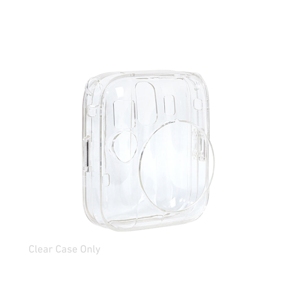 Pikxi Fujifilm Instax Mini 13 Transparent Crystal Camera Protective Case w/ Photo Pocket & Strap