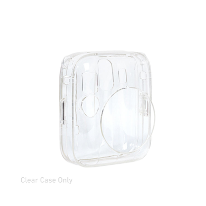 Pikxi Fujifilm Instax Mini 13 Transparent Crystal Camera Protective Case w/ Photo Pocket & Strap