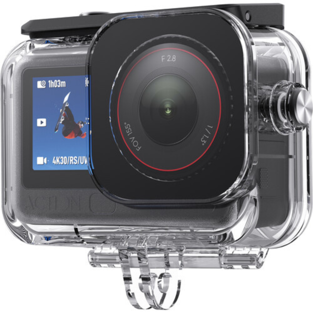TELESIN DJI Osmo Action 6 Formfitting Waterproof Case Clear Housing 60m Max Depth for Action Camera