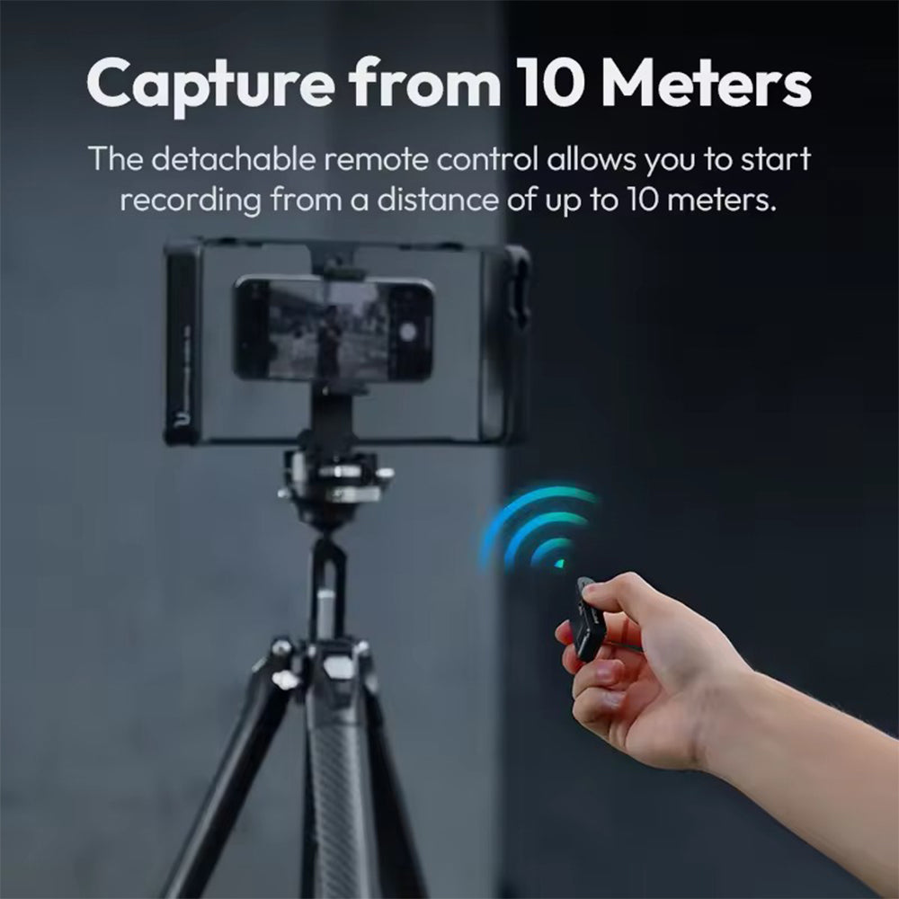 Ulanzi MA05 Universal Smartphone Cage and Bluetooth Remote w/ 5.8cm - 8.9cm Adjustable Phone Holder, Cold Shoe Mounts, ARRI Mounting Holes & Tripod Connectors, 10m Wireless Control Range for Vlog Video Mobile Livestreaming | M007GBB1