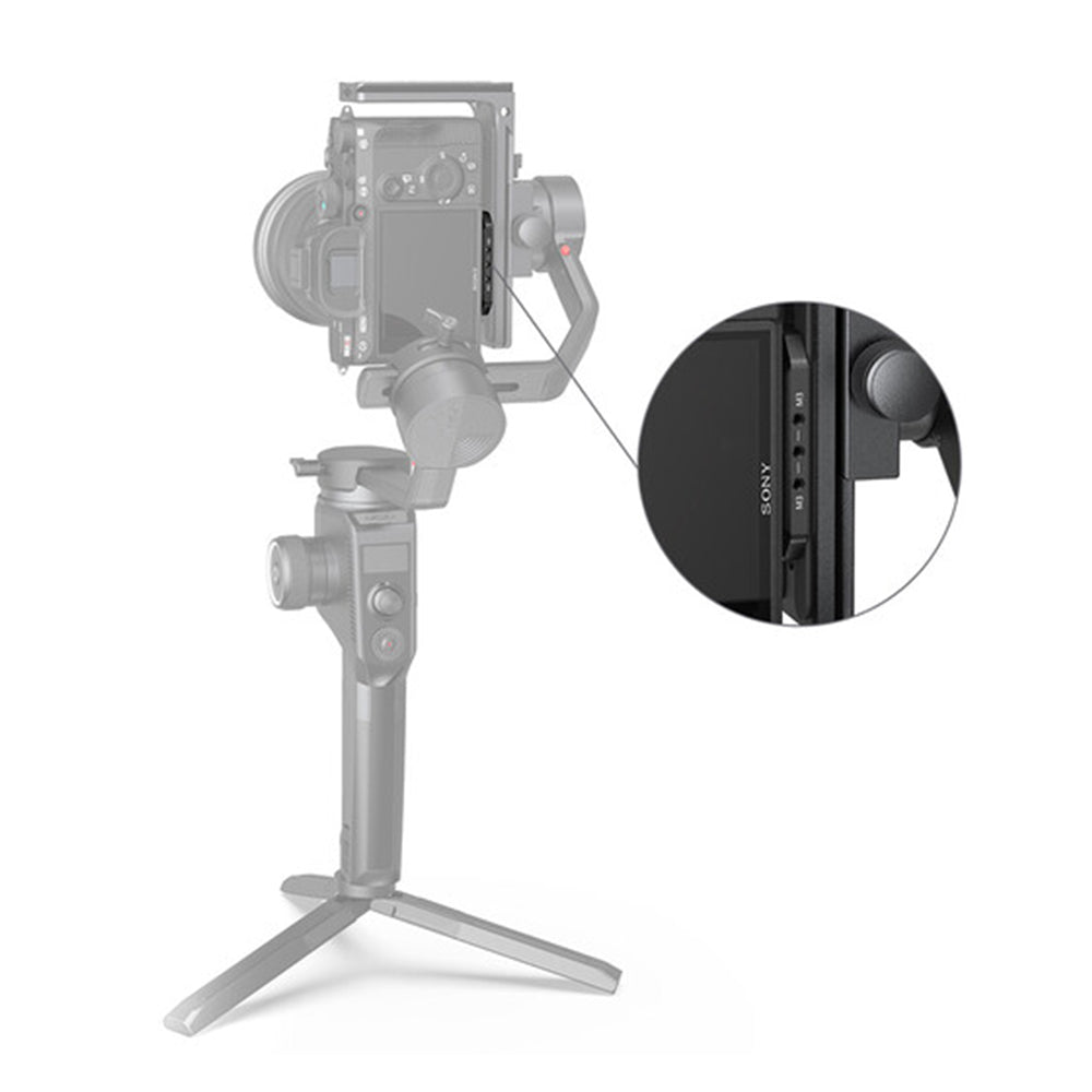 SmallRig Camera Riser Plate for Moza AirCross 2 Handheld Gimbal with 1/4"-20 Mounting Screw, M3 Threads with Anti-Twist Pin and Rubber Pad 2827